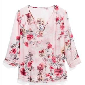 Kut From The Kloth | Baker Split Neck Blouse | Large